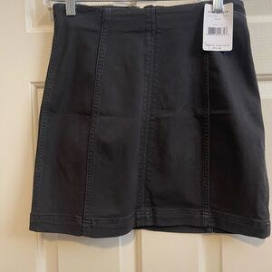 Free People Black mini skirt